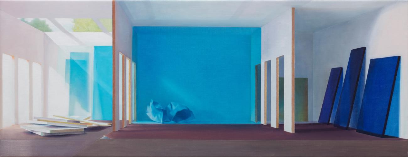 Enchanting close to nothing. Crumbled paper I, 50x130 cm, Private collection