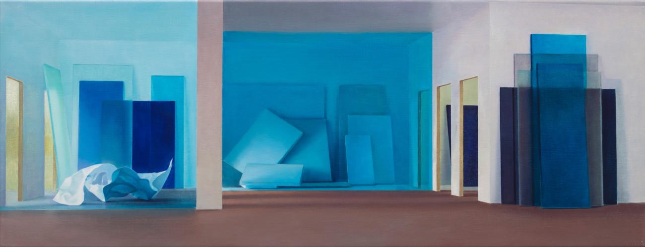 Enchanting close to nothing. Crumbled paper II, 50x130 cm, Private collection