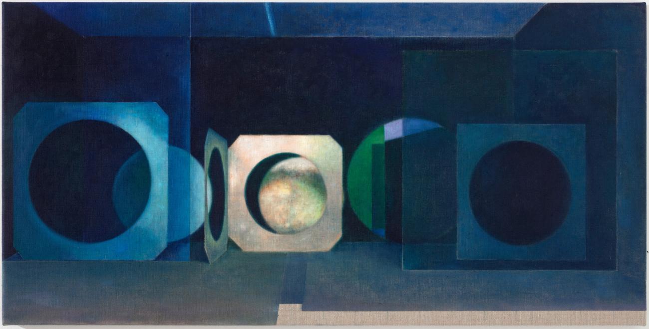 Circles in a Blue Room I, 50 x 100 cm. Photo: Anders Sune Berg