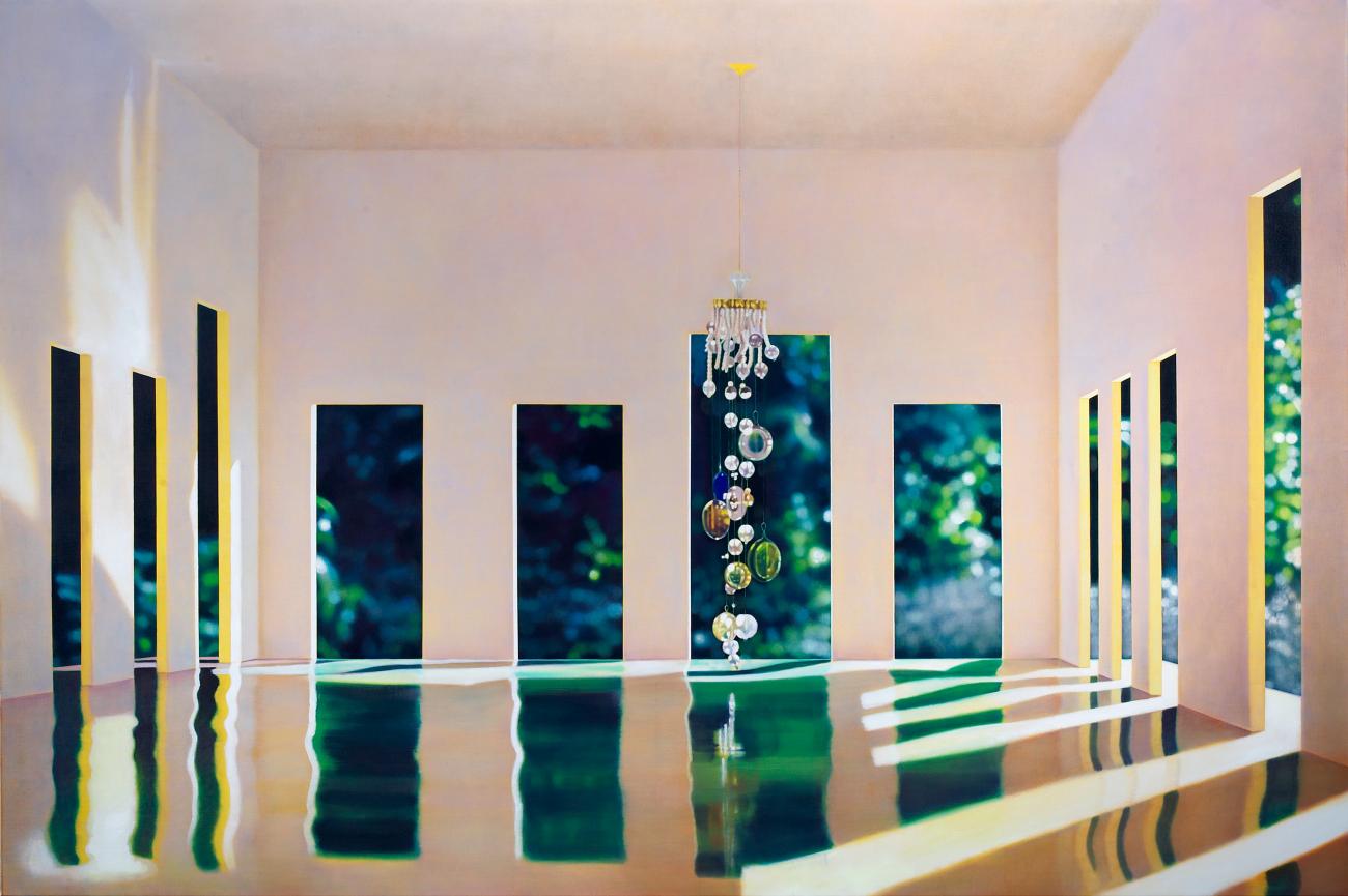 Room with Cut-glass Chandelier, 180 x 260 cm, The artist
