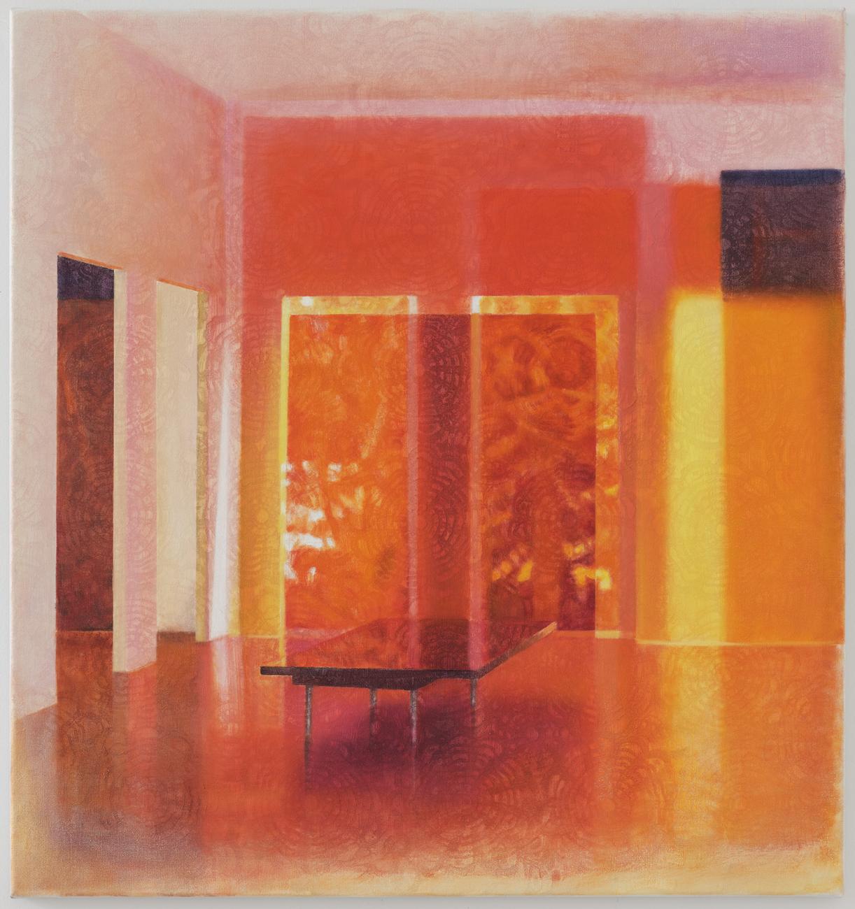 ‘Absence woven into presence VIII’, oil on canvas, 2023, 80x80 cm.