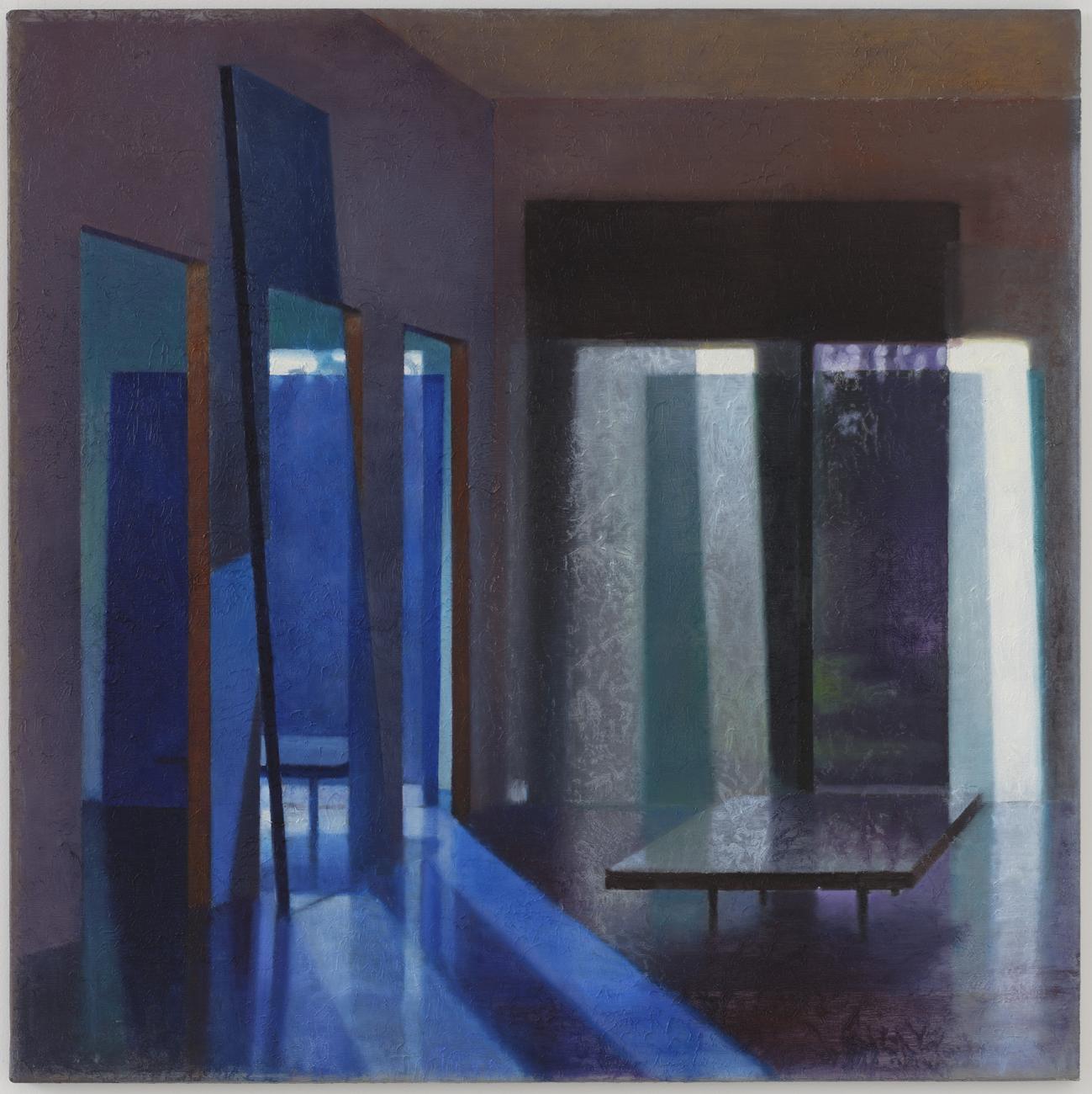 ‘Absence woven into presence IX’, oil on canvas, 2023, 90x90 cm.