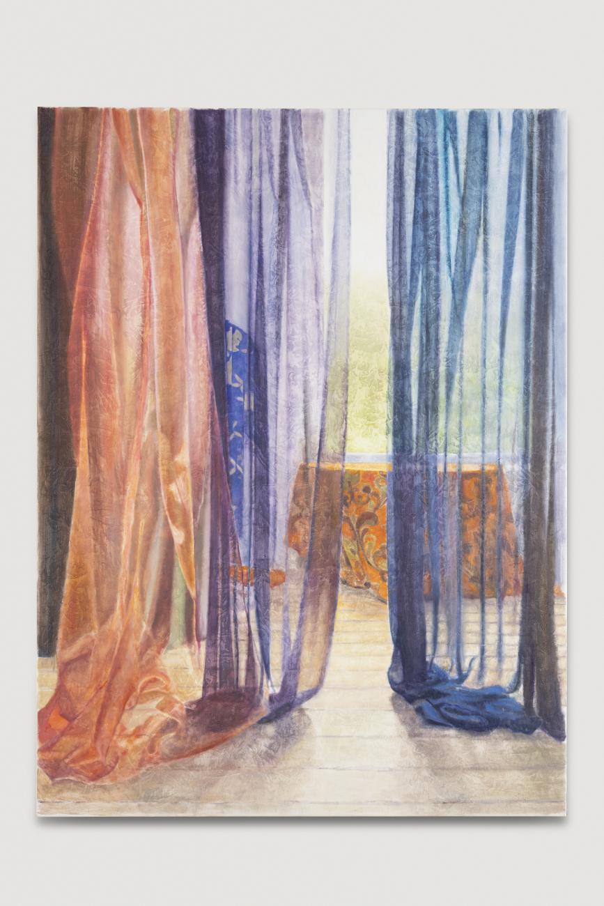 The Silk Rope behind, 2024, oil on Canvas, Private Collection