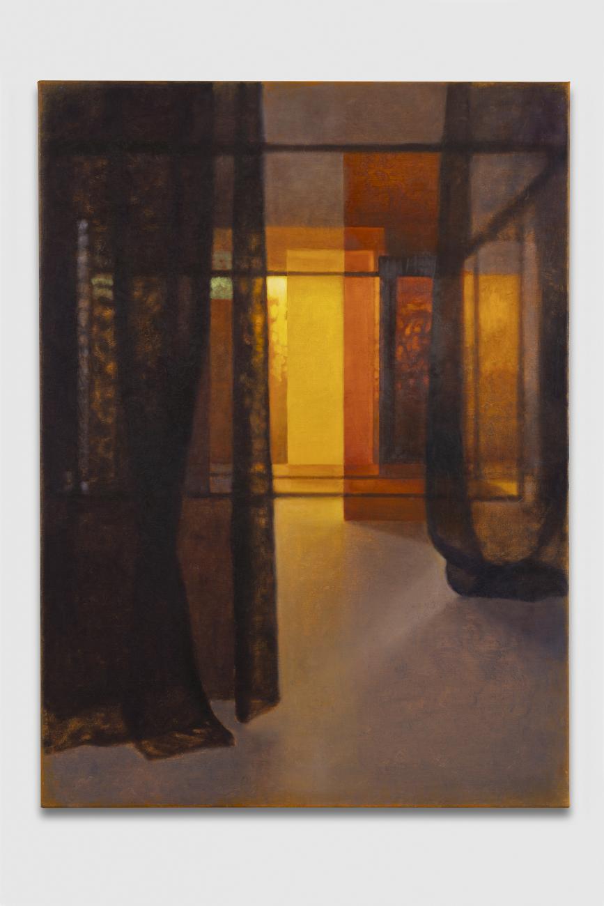 Black Curtain, 2024, oil on Canvas, 110x80cm, Private Collection